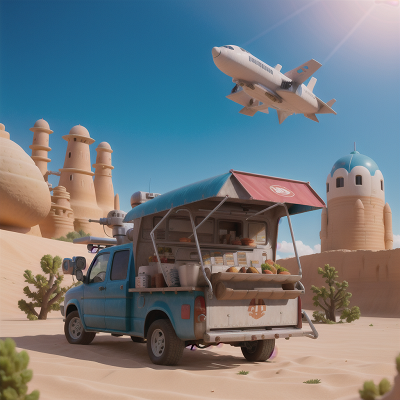 Image For Post Anime, desert, underwater city, taco truck, fountain, space station, HD, 4K, AI Generated Art