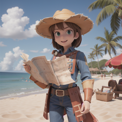 Image For Post Anime, cowboys, beach, knight, map, carnival, HD, 4K, AI Generated Art
