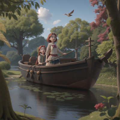 Image For Post Anime, bird, failure, enchanted forest, betrayal, boat, HD, 4K, AI Generated Art