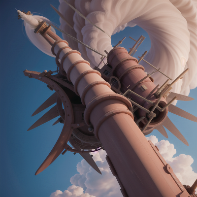 Image For Post Anime, tornado, tower, surprise, success, flute, HD, 4K, AI Generated Art
