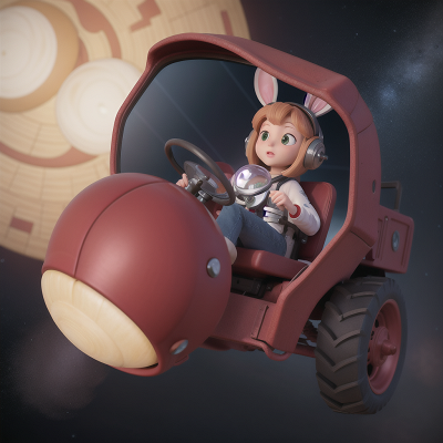 Image For Post Anime, enchanted mirror, rabbit, tractor, astronaut, alien planet, HD, 4K, AI Generated Art