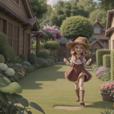 Image For Post Anime, skyscraper, laughter, garden, jungle, witch, HD, 4K, AI Generated Art