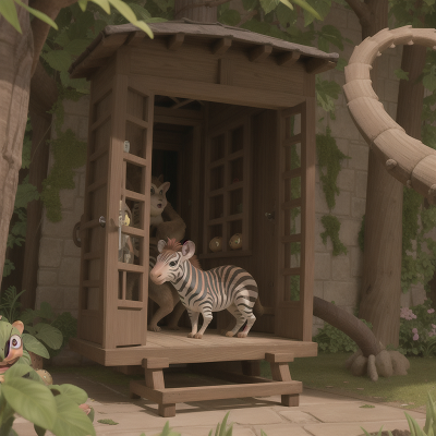 Image For Post Anime, zebra, hidden trapdoor, dragon, monkey, kangaroo, HD, 4K, AI Generated Art