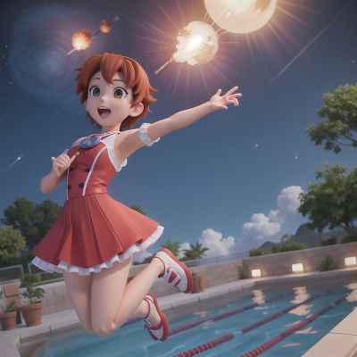 Image For Post Anime, jumping, romance, drum, swimming, meteor shower, HD, 4K, AI Generated Art