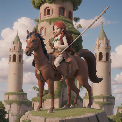 Image For Post Anime, scientist, wizard, centaur, flute, tower, HD, 4K, AI Generated Art