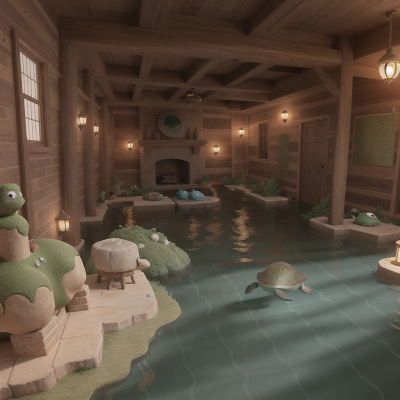 Image For Post Anime, flood, turtle, map, wild west town, underwater city, HD, 4K, AI Generated Art