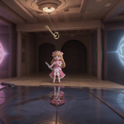 Image For Post Anime, princess, trumpet, laser gun, holodeck, hidden trapdoor, HD, 4K, AI Generated Art