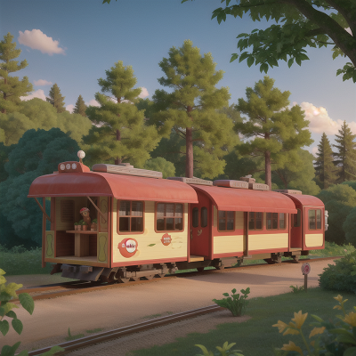 Image For Post Anime, hot dog stand, forest, train, knight, city, HD, 4K, AI Generated Art
