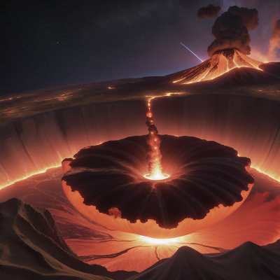 Image For Post Anime, teacher, volcanic eruption, scientist, space, wormhole, HD, 4K, AI Generated Art