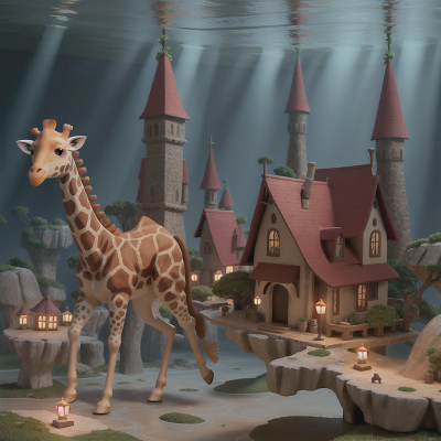 Image For Post Anime, giraffe, flute, underwater city, witch's cauldron, confusion, HD, 4K, AI Generated Art