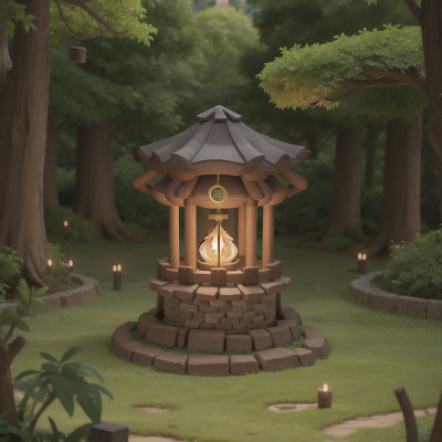 Image For Post Anime, cursed amulet, magic portal, witch, forest, tower, HD, 4K, AI Generated Art