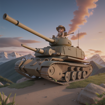 Image For Post Anime, tank, detective, musician, mountains, elephant, HD, 4K, AI Generated Art