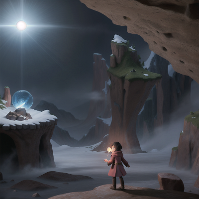 Image For Post Anime, fog, wizard, crystal ball, cave, avalanche, HD, 4K, AI Generated Art