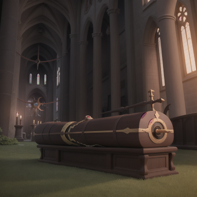 Image For Post Anime, vampire's coffin, cathedral, park, wormhole, sword, HD, 4K, AI Generated Art