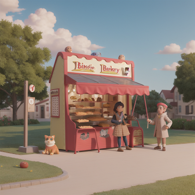 Image For Post Anime, bakery, robotic pet, wizard, hot dog stand, park, HD, 4K, AI Generated Art