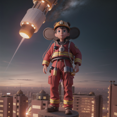 Image For Post Anime, space station, elephant, park, skyscraper, firefighter, HD, 4K, AI Generated Art