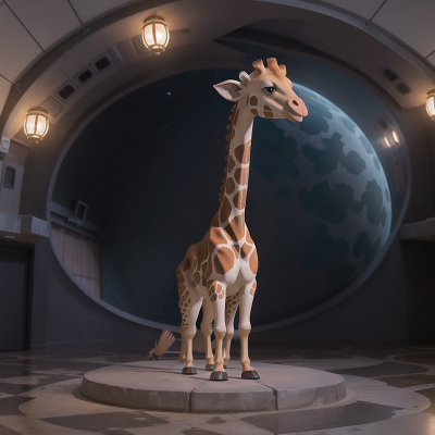 Image For Post Anime, space station, hail, museum, giraffe, romance, HD, 4K, AI Generated Art