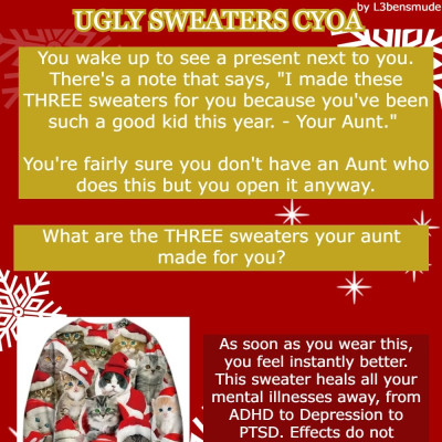Image For Post Ugly Christmas Sweaters CYOA