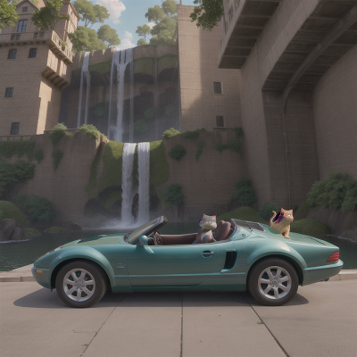 Image For Post Anime, alligator, city, cat, waterfall, car, HD, 4K, AI Generated Art