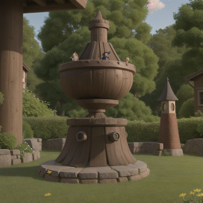 Image For Post Anime, tower, witch's cauldron, forest, garden, queen, HD, 4K, AI Generated Art
