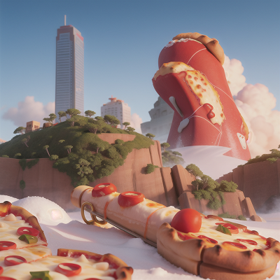 Image For Post Anime, trumpet, skyscraper, avalanche, pizza, drought, HD, 4K, AI Generated Art
