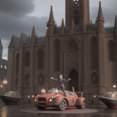 Image For Post Anime, maze, vampire, hovercraft, cathedral, celebrating, HD, 4K, AI Generated Art