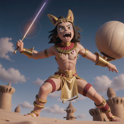 Image For Post Anime, pharaoh, werewolf, tribal warriors, force field, circus, HD, 4K, AI Generated Art