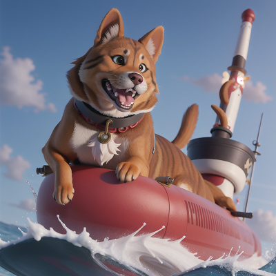 Image For Post Anime, submarine, dog, sword, fish, cat, HD, 4K, AI Generated Art