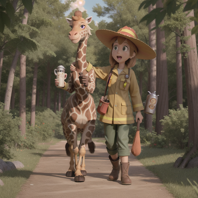 Image For Post Anime, drought, bigfoot, giraffe, witch, firefighter, HD, 4K, AI Generated Art