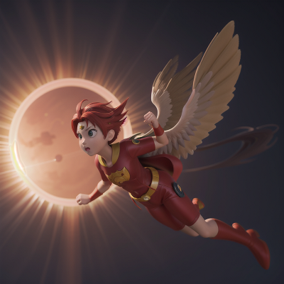 Image For Post Anime, phoenix, key, solar eclipse, superhero, fish, HD, 4K, AI Generated Art