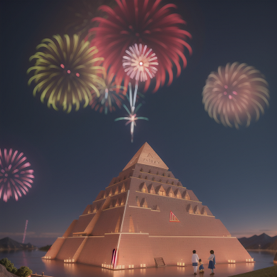 Image For Post Anime, doctor, fireworks, magic wand, pyramid, cathedral, HD, 4K, AI Generated Art