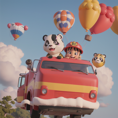 Image For Post Anime, airplane, firefighter, tiger, balloon, panda, HD, 4K, AI Generated Art