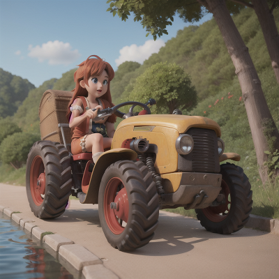Image For Post Anime, saxophone, bicycle, tractor, cavemen, swimming, HD, 4K, AI Generated Art