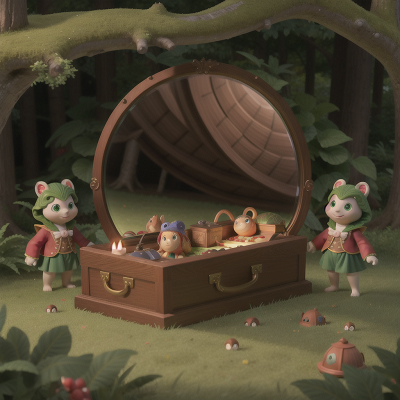 Image For Post Anime, island, enchanted mirror, forest, vampire's coffin, turtle, HD, 4K, AI Generated Art