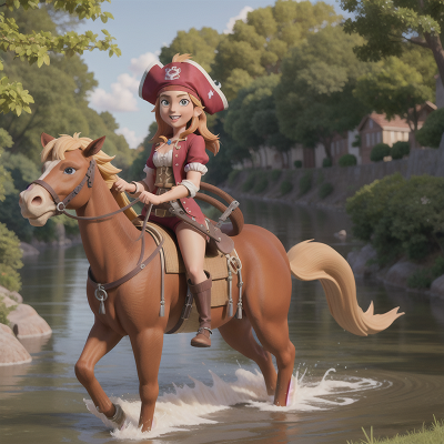 Image For Post Anime, pirate, river, park, drought, centaur, HD, 4K, AI Generated Art