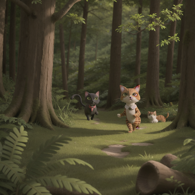 Image For Post Anime, forest, exploring, cat, celebrating, vampire, HD, 4K, AI Generated Art