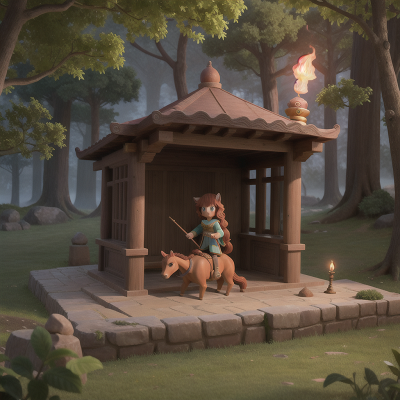 Image For Post Anime, spell book, temple, centaur, wizard, submarine, HD, 4K, AI Generated Art