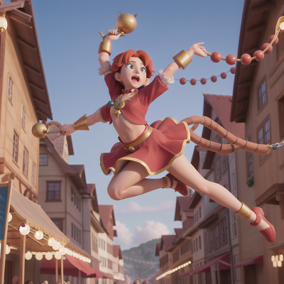 Image For Post Anime, circus, cursed amulet, flying, market, map, HD, 4K, AI Generated Art