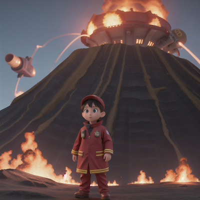 Image For Post Anime, spaceship, volcano, school, invisibility cloak, firefighter, HD, 4K, AI Generated Art