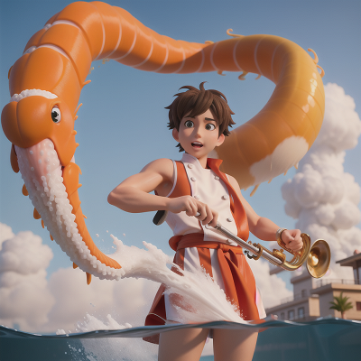 Image For Post Anime, chef, swimming, sushi, saxophone, sandstorm, HD, 4K, AI Generated Art