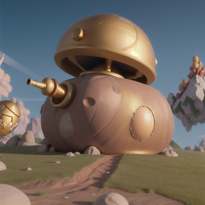 Image For Post Anime, golden egg, cavemen, spaceship, avalanche, witch's cauldron, HD, 4K, AI Generated Art