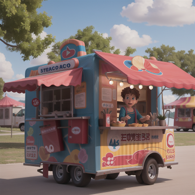 Image For Post Anime, crystal, taco truck, surprise, circus, romance, HD, 4K, AI Generated Art