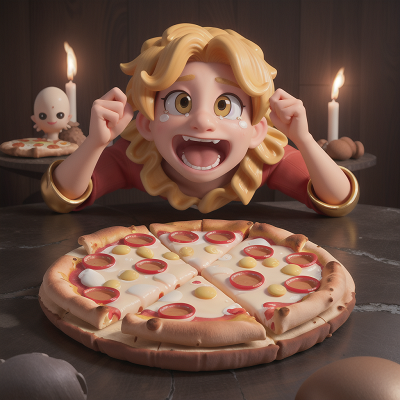 Image For Post Anime, golden egg, pizza, celebrating, crying, kraken, HD, 4K, AI Generated Art