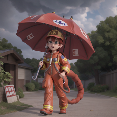 Image For Post Anime, umbrella, hat, firefighter, astronaut, centaur, HD, 4K, AI Generated Art