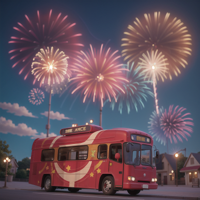 Image For Post Anime, success, fireworks, bus, laughter, circus, HD, 4K, AI Generated Art