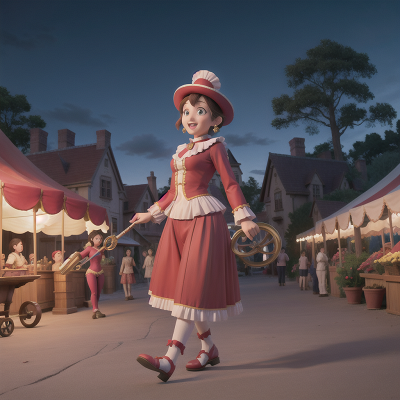 Image For Post Anime, circus, flute, sled, haunted mansion, market, HD, 4K, AI Generated Art