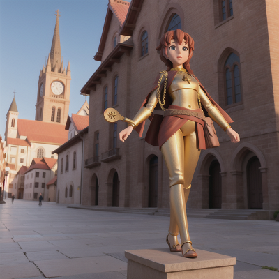 Image For Post Anime, market, romance, key, statue, cathedral, HD, 4K, AI Generated Art