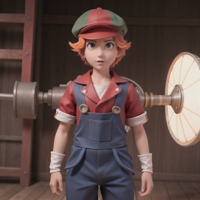 Image For Post Anime, circus, mechanic, hat, thunder, shield, HD, 4K, AI Generated Art