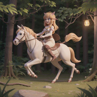 Image For Post Anime, joy, forest, lamp, witch, centaur, HD, 4K, AI Generated Art