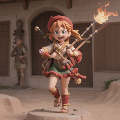 Image For Post Anime, statue, bagpipes, cursed amulet, sandstorm, celebrating, HD, 4K, AI Generated Art